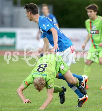 Fussball Regionalliga. VSV gegen Wels FC. Lukas Caculovic, (VSV), Gabriel Schneider (Wels). Villach, 1.6.2012.
Foto: Kuess
---
pressefotos, pressefotografie, kuess, qs, qspictures, sport, bild, bilder, bilddatenbank