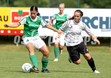 Fussball Frauen Bundesliga. FC St. Veit Kaernten Frauen gegen FC SHT Suedburgenland. Jasmina Skalic,  (St. Veit), Nicole Fleck (Suedburgenland). Glanegg, 3.6.2012.
Fotos: Kuess
---
pressefotos, pressefotografie, kuess, qs, qspictures, sport, bild, bilder, bilddatenbank