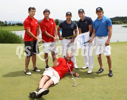 Eishockey. Golf. Reichel Johannes, Bernhard Sussitz, Gerhard Unterluggauer, Gerald Rauchenwald, Michael Grabner, Herbert Ratz. Klagenfurt, 6.6.2012.
Foto: Kuess
---
pressefotos, pressefotografie, kuess, qs, qspictures, sport, bild, bilder, bilddatenbank