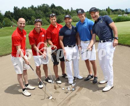 Eishockey. Golf. Herbert Ratz,  Bernhard Sussitz, Reichel Johannes, Gerhard Unterluggauer, Michael Grabner, Gerald Rauchenwald. Klagenfurt, 6.6.2012.
Foto: Kuess
---
pressefotos, pressefotografie, kuess, qs, qspictures, sport, bild, bilder, bilddatenbank
