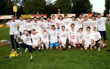 Fussball Kaerntner Liga. ATSV Wolfsberg gegen Feldkirchen SV. Jubel  (Feldkirchen).  Wolfsberg 8.6.2012
Foto: Kuess

---
pressefotos, pressefotografie, kuess, qs, qspictures, sport, bild, bilder, bilddatenbank