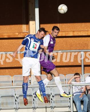 Fussball. Freundschaftsspiel. WAC/St. Andrae gegen SK Austria Klagenfurt. Christoph Cemernjak,  (WAC), Rexhe Bytyci (Klagenfurt). Klagenfurt, 16.6.2012.
Foto: Kuess

---
pressefotos, pressefotografie, kuess, qs, qspictures, sport, bild, bilder, bilddatenbank