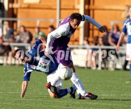 Fussball. Freundschaftsspiel. WAC/St. Andrae gegen SK Austria Klagenfurt. Michael Liendl,  (WAC), Matthias Dollinger (Klagenfurt). Klagenfurt, 16.6.2012.
Foto: Kuess

---
pressefotos, pressefotografie, kuess, qs, qspictures, sport, bild, bilder, bilddatenbank