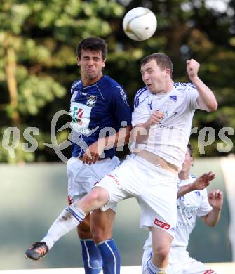 Fussball Testspiel. Treibach gegen RZ Pellets WAC.  Philip Klaming,  (Treibach), Mihret Topcagic (WAC). Treibach, 6.7.2012.
Foto: Kuess
---
pressefotos, pressefotografie, kuess, qs, qspictures, sport, bild, bilder, bilddatenbank