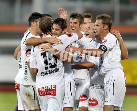 Fussball Testspiel. WAC gegen Ordonspor. Torjubel WAC. Wolfsberg, 10.7.2012.
Foto: Kuess


---
pressefotos, pressefotografie, kuess, qs, qspictures, sport, bild, bilder, bilddatenbank