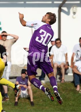 Fussball Testspiel. SK Austria Klagenfurt gegen Domzale. Boris Huettenbrenner (Austria). Schiefling, am 8.7.2012.
Foto: Kuess
---
pressefotos, pressefotografie, kuess, qs, qspictures, sport, bild, bilder, bilddatenbank