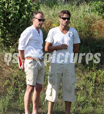 Fussball Testspiel. SK Austria Klagenfurt gegen Domzale. Trainer Dietmar Thuller, Heimo Vorderegger (Austria). Schiefling, am 8.7.2012.
Foto: Kuess
---
pressefotos, pressefotografie, kuess, qs, qspictures, sport, bild, bilder, bilddatenbank