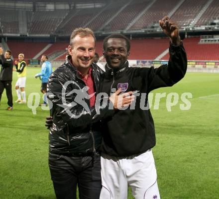 Fussball OEFB Cup. SK Austria Klagenfurt gegen SV Horn. Trainer Dietmar Thuller, Thierry Fidjeu Tazemeta (Austria). Klagenfurt, am 13.7.2012.
Foto: Kuess
---
pressefotos, pressefotografie, kuess, qs, qspictures, sport, bild, bilder, bilddatenbank