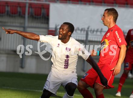 Fussball OEFB Cup. SK Austria Klagenfurt gegen SV Horn. Torjubel Thierry Fidjeu Tazemeta (Austria). Klagenfurt, am 13.7.2012.
Foto: Kuess
---
pressefotos, pressefotografie, kuess, qs, qspictures, sport, bild, bilder, bilddatenbank