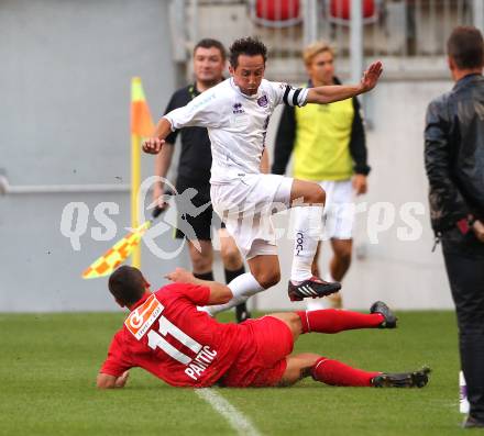 Fussball OEFB Cup. SK Austria Klagenfurt gegen SV Horn. Matthias Dollinger (Austria), Sasa Pantic (Horn). Klagenfurt, am 13.7.2012.
Foto: Kuess
---
pressefotos, pressefotografie, kuess, qs, qspictures, sport, bild, bilder, bilddatenbank