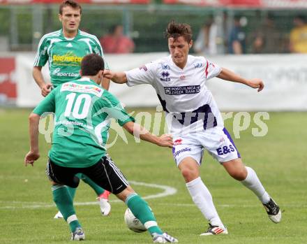 Fussball OEFB Cup. SAK gegen TSV St. Johann/Pongau. Darjan Aleksic, (SAK), Milan Sreco (St.Johann). Klagenfurt, 14.7.2012.
Foto: Kuess
---
pressefotos, pressefotografie, kuess, qs, qspictures, sport, bild, bilder, bilddatenbank