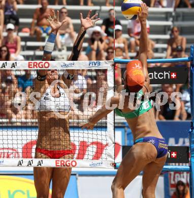 Beachvolleyball Grand Slam.   Barbara Hansel (AUT). Klagenfurt, 18.7.2012
Foto: Kuess

---
pressefotos, pressefotografie, kuess, qs, qspictures, sport, bild, bilder, bilddatenbank