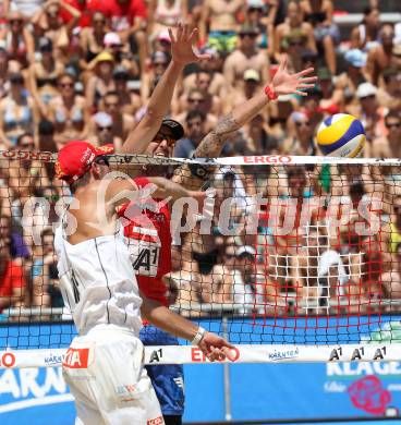 Beachvolleyball Grand Slam.  Clemens Doppler (AUT). Klagenfurt, 19.7.2012
Foto: Kuess

---
pressefotos, pressefotografie, kuess, qs, qspictures, sport, bild, bilder, bilddatenbank