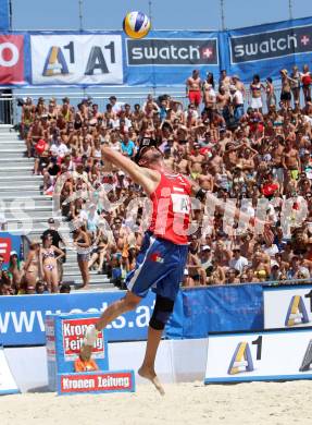 Beachvolleyball Grand Slam.  Clemens Doppler (AUT). Klagenfurt, 19.7.2012
Foto: Kuess

---
pressefotos, pressefotografie, kuess, qs, qspictures, sport, bild, bilder, bilddatenbank