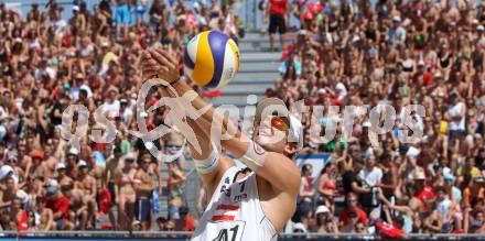 Beachvolleyball Grand Slam.  Robin Seidl  (AUT). Klagenfurt, 19.7.2012
Foto: Kuess

---
pressefotos, pressefotografie, kuess, qs, qspictures, sport, bild, bilder, bilddatenbank