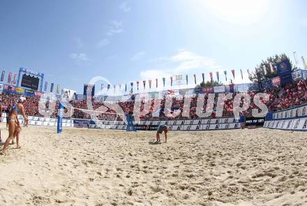 Beachvolleyball Grand Slam.  Center Court. Klagenfurt, 19.7.2012
Foto: Kuess

---
pressefotos, pressefotografie, kuess, qs, qspictures, sport, bild, bilder, bilddatenbank