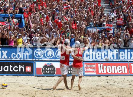 Beachvolleyball Grand Slam. SEIDL Robin Valentin, HUBER Alexander Xandi (AUT). Klagenfurt, 20.7.2012
Foto: Kuess

---
pressefotos, pressefotografie, kuess, qs, qspictures, sport, bild, bilder, bilddatenbank