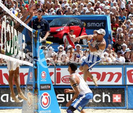 Beachvolleyball Grand Slam. DOPPLER Clemens, HORST Alexander, (AUT). Klagenfurt, 20.7.2012
Foto: Kuess

---
pressefotos, pressefotografie, kuess, qs, qspictures, sport, bild, bilder, bilddatenbank