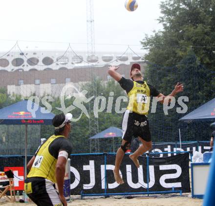 Beachvolleyball Grand Slam.  COSTA SANTOS Ricardo Alex, CUNHA Pedro (BRA). Klagenfurt, 21.7.2012
Foto: Kuess
---
pressefotos, pressefotografie, kuess, qs, qspictures, sport, bild, bilder, bilddatenbank