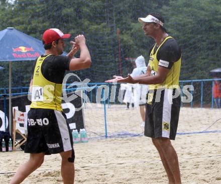 Beachvolleyball Grand Slam.  COSTA SANTOS Ricardo Alex, CUNHA Pedro (BRA). Klagenfurt, 21.7.2012
Foto: Kuess
---
pressefotos, pressefotografie, kuess, qs, qspictures, sport, bild, bilder, bilddatenbank