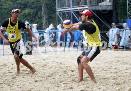 Beachvolleyball Grand Slam.  COSTA SANTOS Ricardo Alex, CUNHA Pedro (BRA). Klagenfurt, 21.7.2012
Foto: Kuess
---
pressefotos, pressefotografie, kuess, qs, qspictures, sport, bild, bilder, bilddatenbank