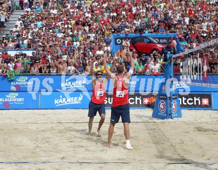 Beachvolleyball Grand Slam. NUMMERDOR Reinder, SCHUIL Richard,  (NED). Klagenfurt, 22.7.2012
Foto: Kuess

---
pressefotos, pressefotografie, kuess, qs, qspictures, sport, bild, bilder, bilddatenbank