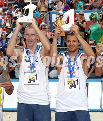 Beachvolleyball Grand Slam. NUMMERDOR Reinder, SCHUIL Richard,  (NED). Klagenfurt, 22.7.2012
Foto: Kuess

---
pressefotos, pressefotografie, kuess, qs, qspictures, sport, bild, bilder, bilddatenbank