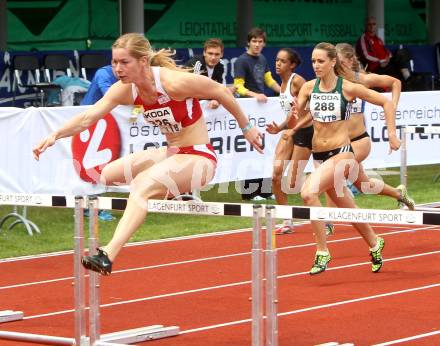Leichtathletik. Oesterreichische Meisterschaften.  100 Meter Huerden Frauen. Beate Schrott. KLagenfurt, am 22.7.2012.
Foto: Kuess
---
pressefotos, pressefotografie, kuess, qs, qspictures, sport, bild, bilder, bilddatenbank