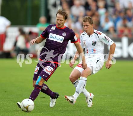 Fussball. Bundesliga. RZ Pellets WAC gegen FK Austria Wien. Christian Thonhofer, (WAC), Tomas Jun (Wien). Wolfsberg, 25.7.2012.
Foto: Kuess


---
pressefotos, pressefotografie, kuess, qs, qspictures, sport, bild, bilder, bilddatenbank