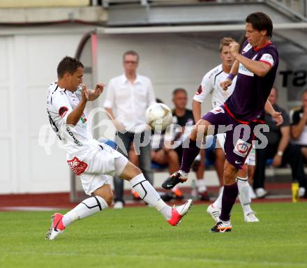 Fussball. Bundesliga. RZ Pellets WAC gegen FK Austria Wien. Michael Liendl.  (WAC), Roland Linz (Wien). Wolfsberg, 25.7.2012.
Foto: Kuess


---
pressefotos, pressefotografie, kuess, qs, qspictures, sport, bild, bilder, bilddatenbank