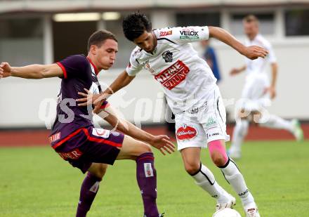 Fussball. Bundesliga. RZ Pellets WAC gegen FK Austria Wien. Jacobo, (WAC), Georg Margreitter (Wien). Wolfsberg, 25.7.2012.
Foto: Kuess


---
pressefotos, pressefotografie, kuess, qs, qspictures, sport, bild, bilder, bilddatenbank