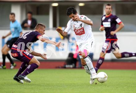 Fussball. Bundesliga. RZ Pellets WAC gegen FK Austria Wien. Jacobo,  (WAC), Emir Dilaver (Wien). Wolfsberg, 25.7.2012.
Foto: Kuess


---
pressefotos, pressefotografie, kuess, qs, qspictures, sport, bild, bilder, bilddatenbank