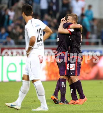 Fussball. Bundesliga. RZ Pellets WAC gegen FK Austria Wien. Torjubel Austria Wien. Wolfsberg, 25.7.2012.
Foto: Kuess


---
pressefotos, pressefotografie, kuess, qs, qspictures, sport, bild, bilder, bilddatenbank