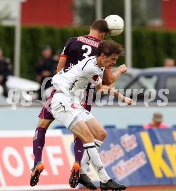 Fussball. Bundesliga. RZ Pellets WAC gegen FK Austria Wien. Christian Falk,(WAC),  Georg Margreiter  (Wien). Wolfsberg, 25.7.2012.
Foto: Kuess


---
pressefotos, pressefotografie, kuess, qs, qspictures, sport, bild, bilder, bilddatenbank