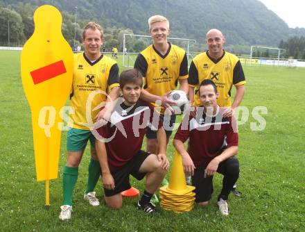 Fussball 2. Klasse D. TSV Grafenstein. Martin Pistotnig, Fabian Kuess, Christian Wadler, Patrick Gregoritsch, Markus Huber. Grafenstein, am 24.7.2012.
Foto: Kuess
---
pressefotos, pressefotografie, kuess, qs, qspictures, sport, bild, bilder, bilddatenbank