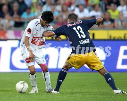 Fussball. Bundesliga. RZ Pellets WAC gegen FC Red Bull Salzburg. Jacobo,  (WAC), Stefan Ilsanker (Salzburg). Wolfsberg, 4.8.2012.
Foto: Kuess

---
pressefotos, pressefotografie, kuess, qs, qspictures, sport, bild, bilder, bilddatenbank