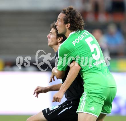 Fussball Testspiel. RZ Pellets WAC gegen VfL Wolfsburg. Christian Falk, (WAC), Emanuel Pogatetz (Wolfsburg). Wolfsberg, 7.8.2012.
Foto: Kuess
---
pressefotos, pressefotografie, kuess, qs, qspictures, sport, bild, bilder, bilddatenbank