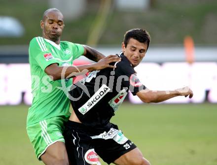 Fussball Testspiel. RZ Pellets WAC gegen VfL Wolfsburg. Mihret Topcagic, (WAC), Naldo (Wolfsburg). Wolfsberg, 7.8.2012.
Foto: Kuess
---
pressefotos, pressefotografie, kuess, qs, qspictures, sport, bild, bilder, bilddatenbank