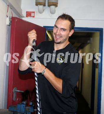 Eishockey. VSV. Training.  Justin Taylor. Villach, 8.8.2012.
Foto: Kuess
---
pressefotos, pressefotografie, kuess, qs, qspictures, sport, bild, bilder, bilddatenbank