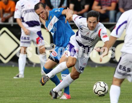 Fussball Regionalliga. SAK gegen VSV. Thomas Riedl,  (SAK), Okatan Emre (VSV). Klagenfurt, 9.8.2012.
Foto: Kuess
---
pressefotos, pressefotografie, kuess, qs, qspictures, sport, bild, bilder, bilddatenbank