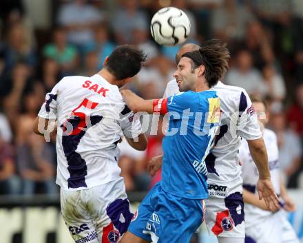 Fussball Regionalliga. SAK gegen VSV. Murat Veliu,  (SAK), Mario Ramusch (VSV). Klagenfurt, 9.8.2012.
Foto: Kuess
---
pressefotos, pressefotografie, kuess, qs, qspictures, sport, bild, bilder, bilddatenbank