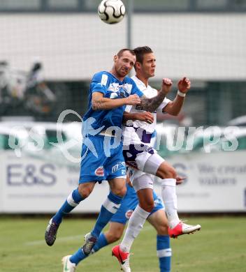 Fussball Regionalliga. SAK gegen VSV. Toni Krijan, (SAK), Rok Pavlicic  (VSV). Klagenfurt, 9.8.2012.
Foto: Kuess
---
pressefotos, pressefotografie, kuess, qs, qspictures, sport, bild, bilder, bilddatenbank