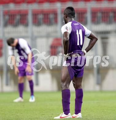 Fussball Regionalliga. SK Austria Klagenfurt gegen Sturm Graz Amateure. Thierry Fidjeu Tazemeta (Klagenfurt). Klagenfurt, 10.8.2012.
Foto: Kuess


---
pressefotos, pressefotografie, kuess, qs, qspictures, sport, bild, bilder, bilddatenbank