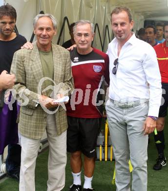 Fussball Regionalliga. SK Austria Klagenfurt gegen Sturm Graz Amateure. Franz Hasil, Co-Trainer Josef Thuller, Trainer Dietmar Thuller. Klagenfurt, 10.8.2012.
Foto: Kuess


---
pressefotos, pressefotografie, kuess, qs, qspictures, sport, bild, bilder, bilddatenbank