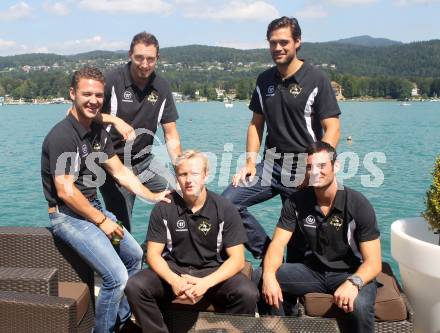 EBEL. Eishockey Bundesliga. Pressekonferenz VSV. John Hughes, Justin Taylor, Antti Pusa, Brad Cole, Derek Ryan. Velden, am 14.8.2012.
Foto: Kuess
---
pressefotos, pressefotografie, kuess, qs, qspictures, sport, bild, bilder, bilddatenbank