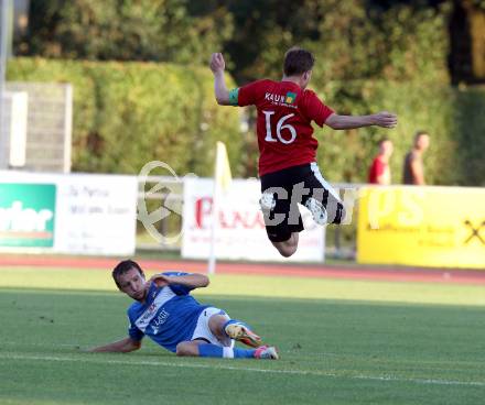 Fussball. Regionalliga. VSV gegen St. Florian. Okatan Emre (VSV), Mitterndorfer Thomas (St. Florian). Villach, 17.8.2012.
Foto: Kuess
---
pressefotos, pressefotografie, kuess, qs, qspictures, sport, bild, bilder, bilddatenbank