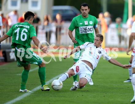 Fussball. Bundesliga. RZ Pellets WAC gegen SV Mattersburg. Christian Thonhofer,  (WAC), Marvin Potzmann (Mattersburg). Wolfsberg, 18.8.2012.
Foto: Kuess

---
pressefotos, pressefotografie, kuess, qs, qspictures, sport, bild, bilder, bilddatenbank