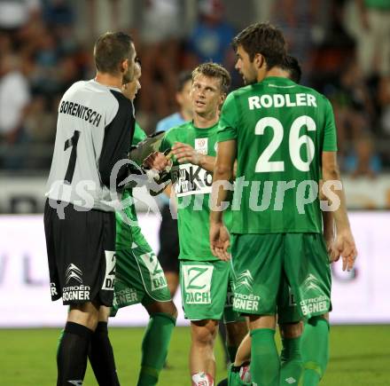 Fussball. Bundesliga. RZ Pellets WAC gegen SV Mattersburg. Jubel Mattersburg. Wolfsberg, 18.8.2012.
Foto: Kuess

---
pressefotos, pressefotografie, kuess, qs, qspictures, sport, bild, bilder, bilddatenbank