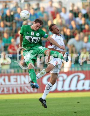 Fussball. Bundesliga. RZ Pellets WAC gegen SV Mattersburg. Gernot Messner,  (WAC), Patrick Buerger (Mattersburg). Wolfsberg, 18.8.2012.
Foto: Kuess

---
pressefotos, pressefotografie, kuess, qs, qspictures, sport, bild, bilder, bilddatenbank