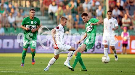 Fussball. Bundesliga. RZ Pellets WAC gegen SV Mattersburg. Manuel Kerhe, (WAC), Martin Rodler  (Mattersburg). Wolfsberg, 18.8.2012.
Foto: Kuess

---
pressefotos, pressefotografie, kuess, qs, qspictures, sport, bild, bilder, bilddatenbank